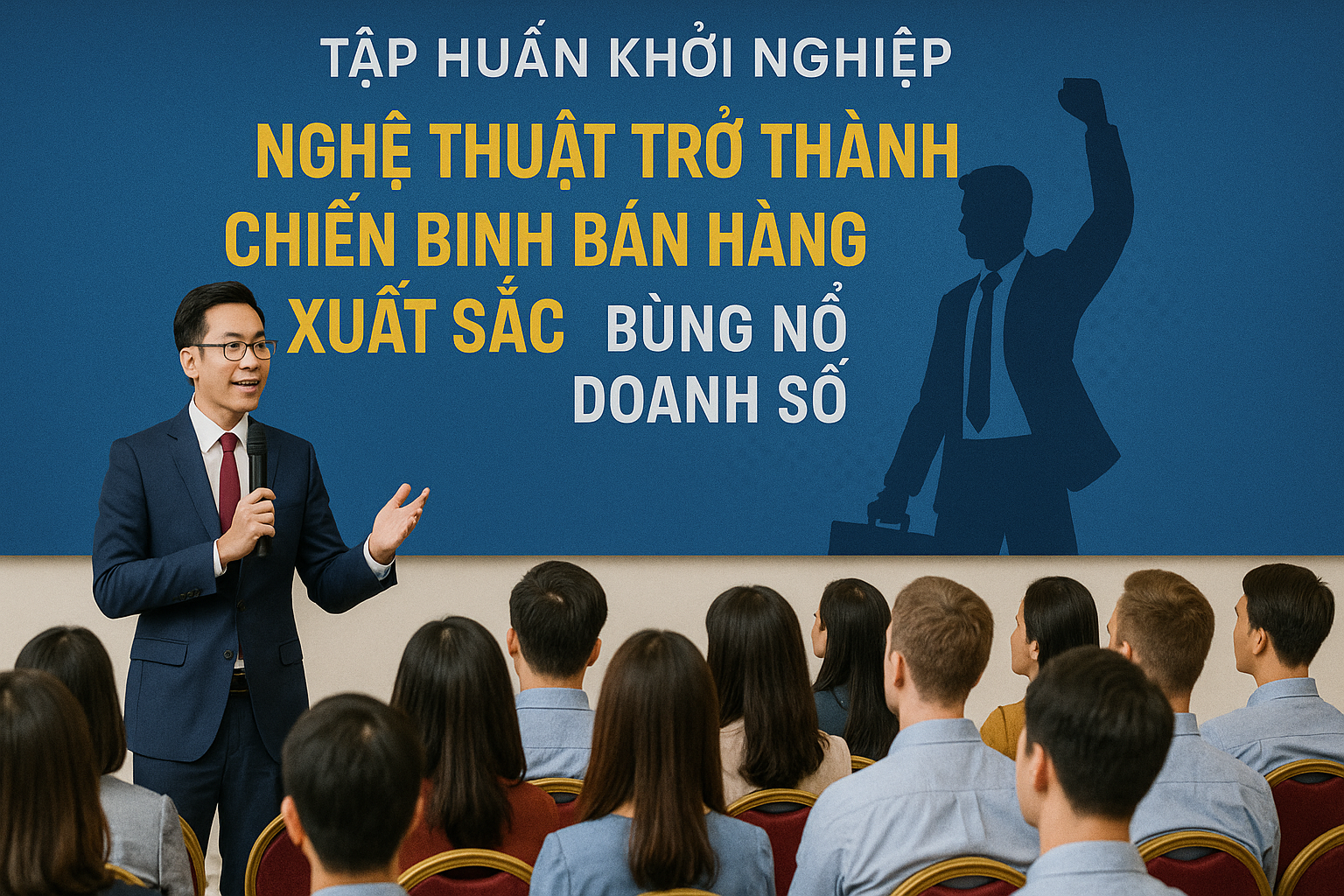 Hội nghị tập huấn khởi nghiệp với chủ đề: “Nghệ thuật trở thành chiến binh bán hàng xuất sắc - bùng nổ doanh số” (02 ngày, từ ngày 12 - 13/5/2025).